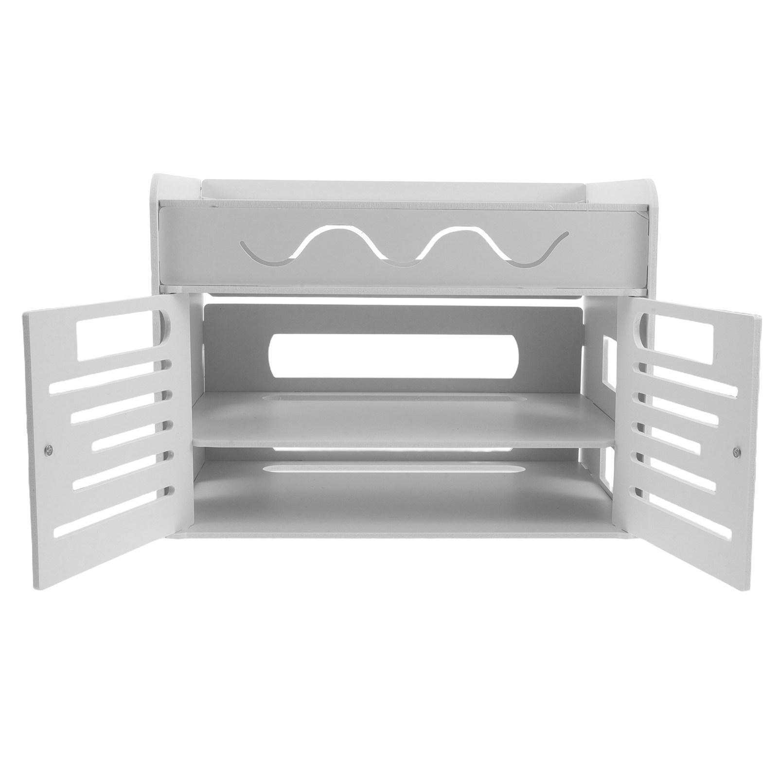 Food Storage Plastic Boxes - 3-Layer Router Storage Box White No