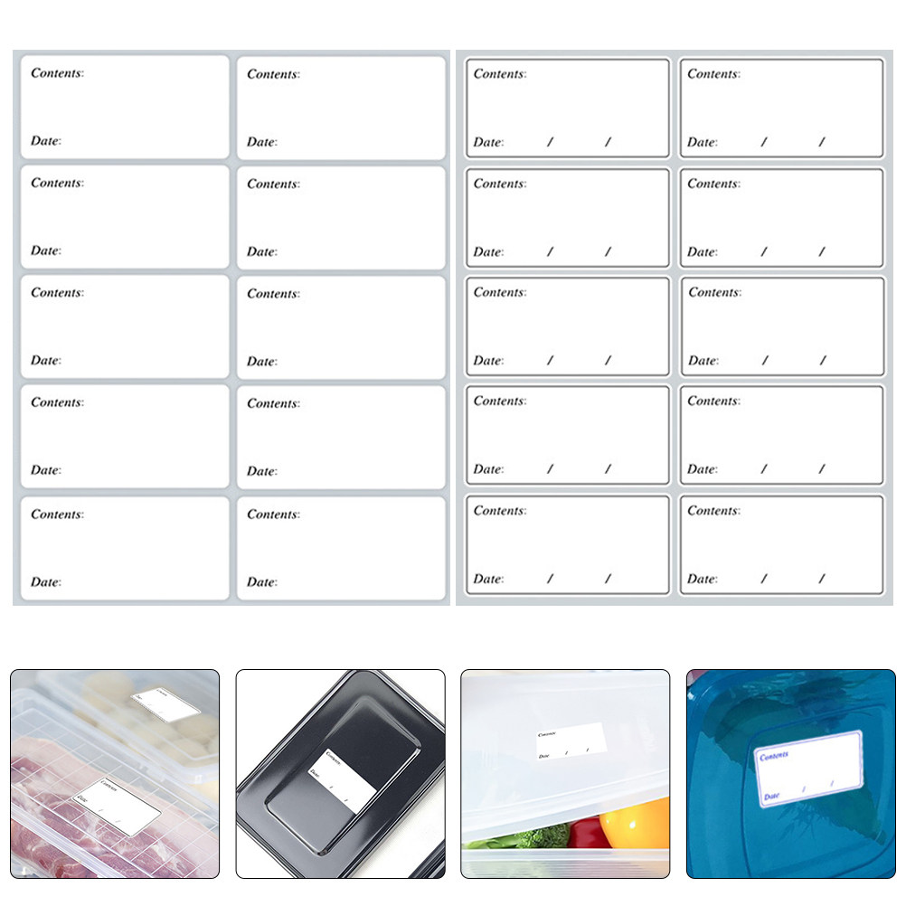Food Storage Expiration Dates - 40 Sheets Food Labels Blank Multi-Function