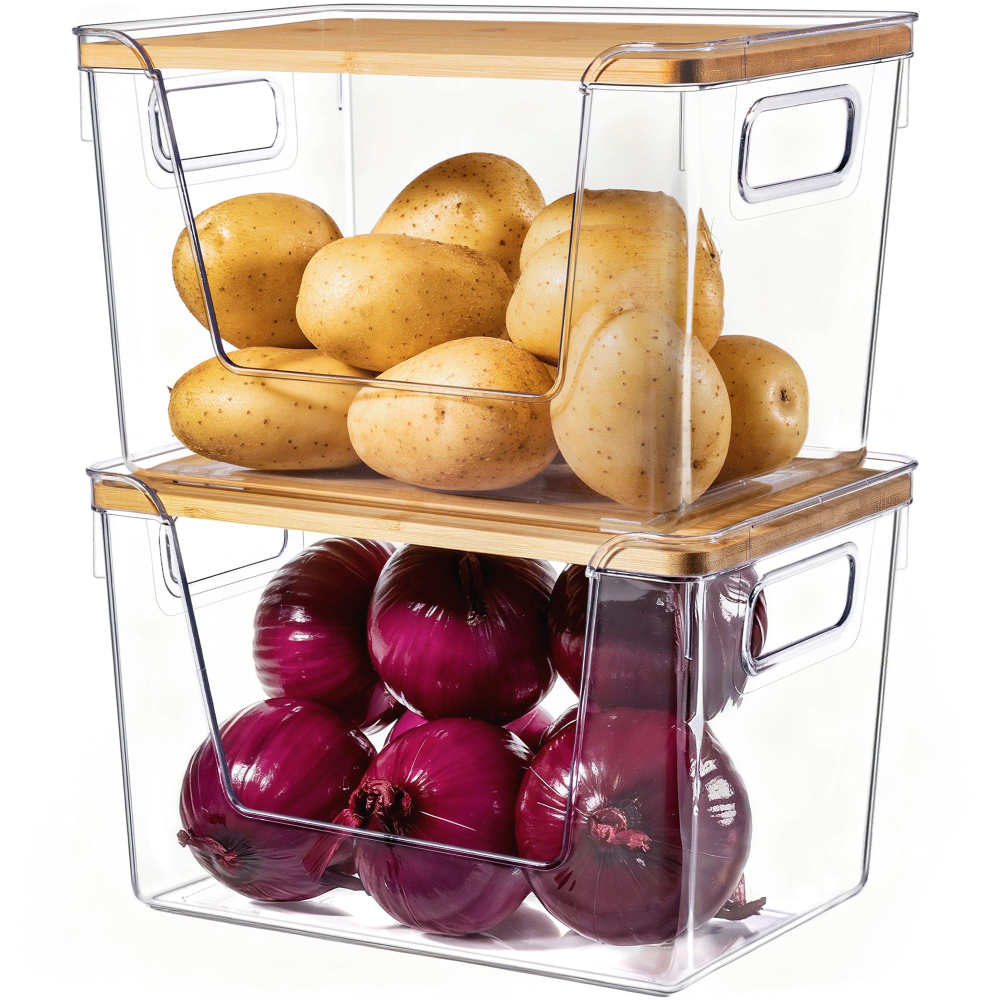 Airtight Cereal Jar - Transparent Plastic Food Storage Containers with