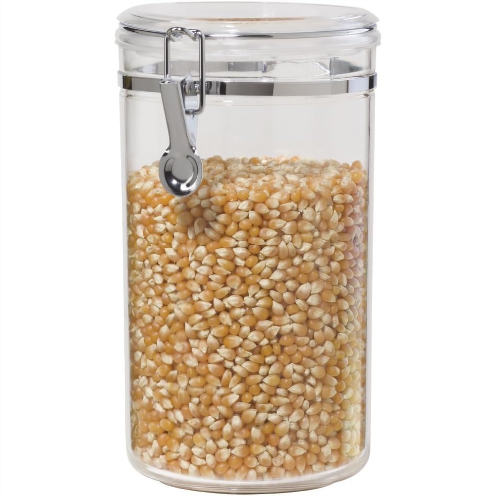 Food Storage Silicone - Large Clear Canister with Airtight Clamp