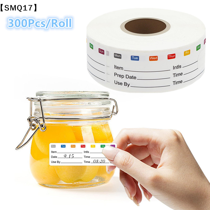 Food Storage Expiration Dates - 300Pcs/Roll Kitchen Date Food Sticker Label