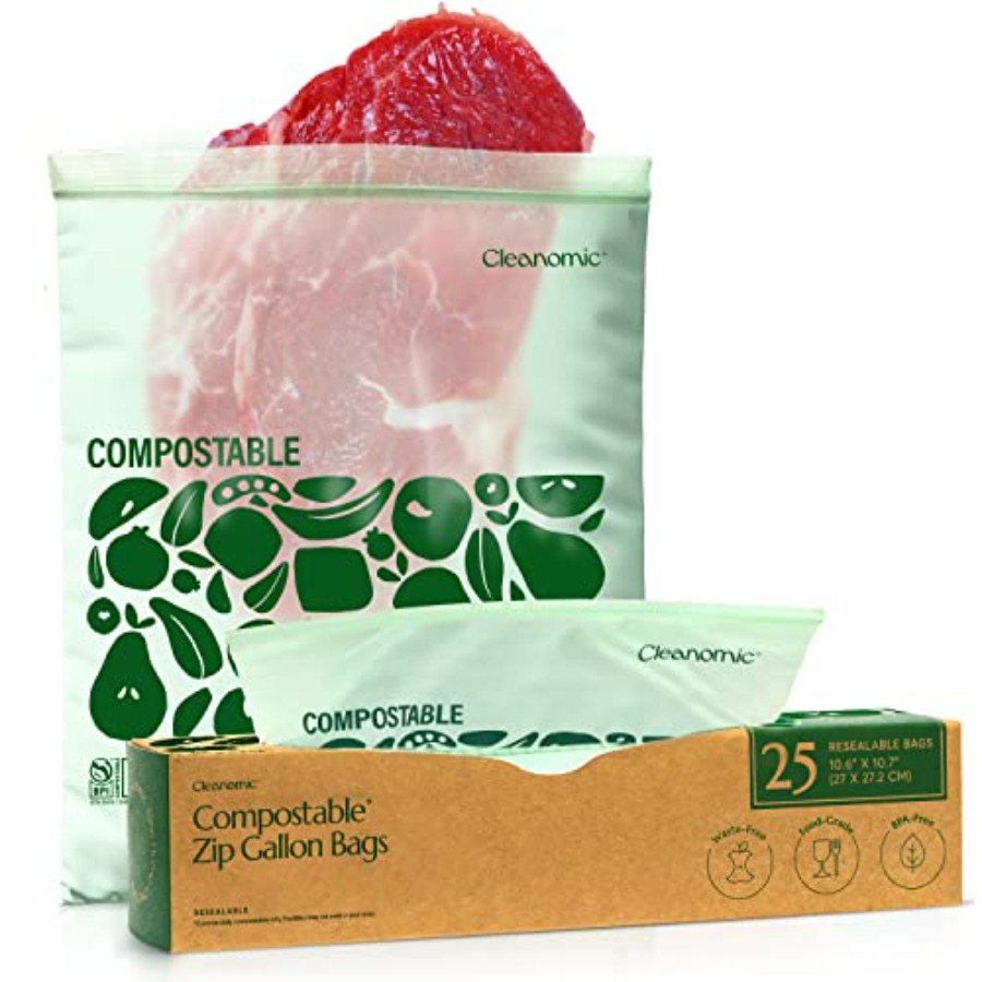 Food Storage Silicone Bags - Compostable Gallon Size Food Storage Bags