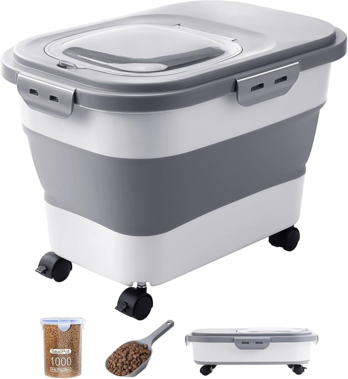 Food Storage Silicone - 20-23 Lbs Dog Food Storage Container