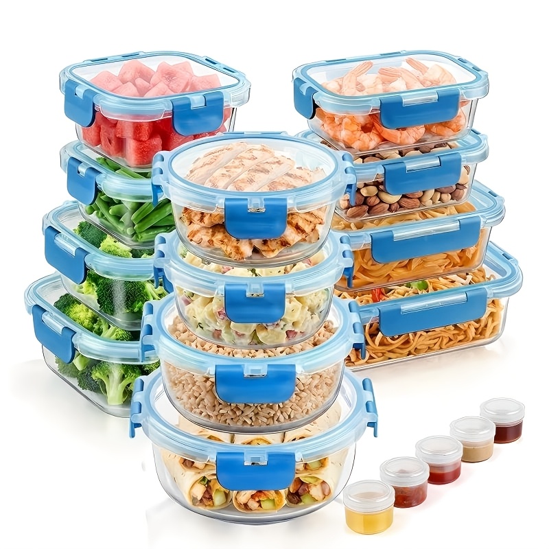 24-Piece Glass Food Storage Se - Food Storage Without Pantry 评论和价格