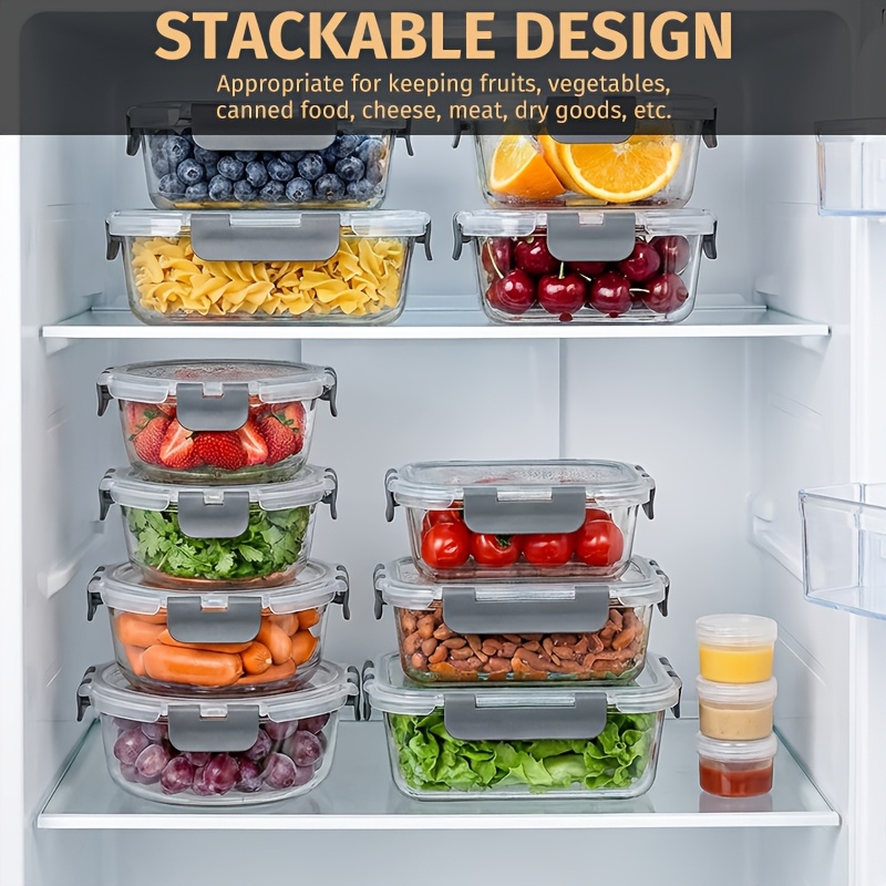24-Piece Glass Food Storage Se - Food Storage Without Pantry 评论和价格