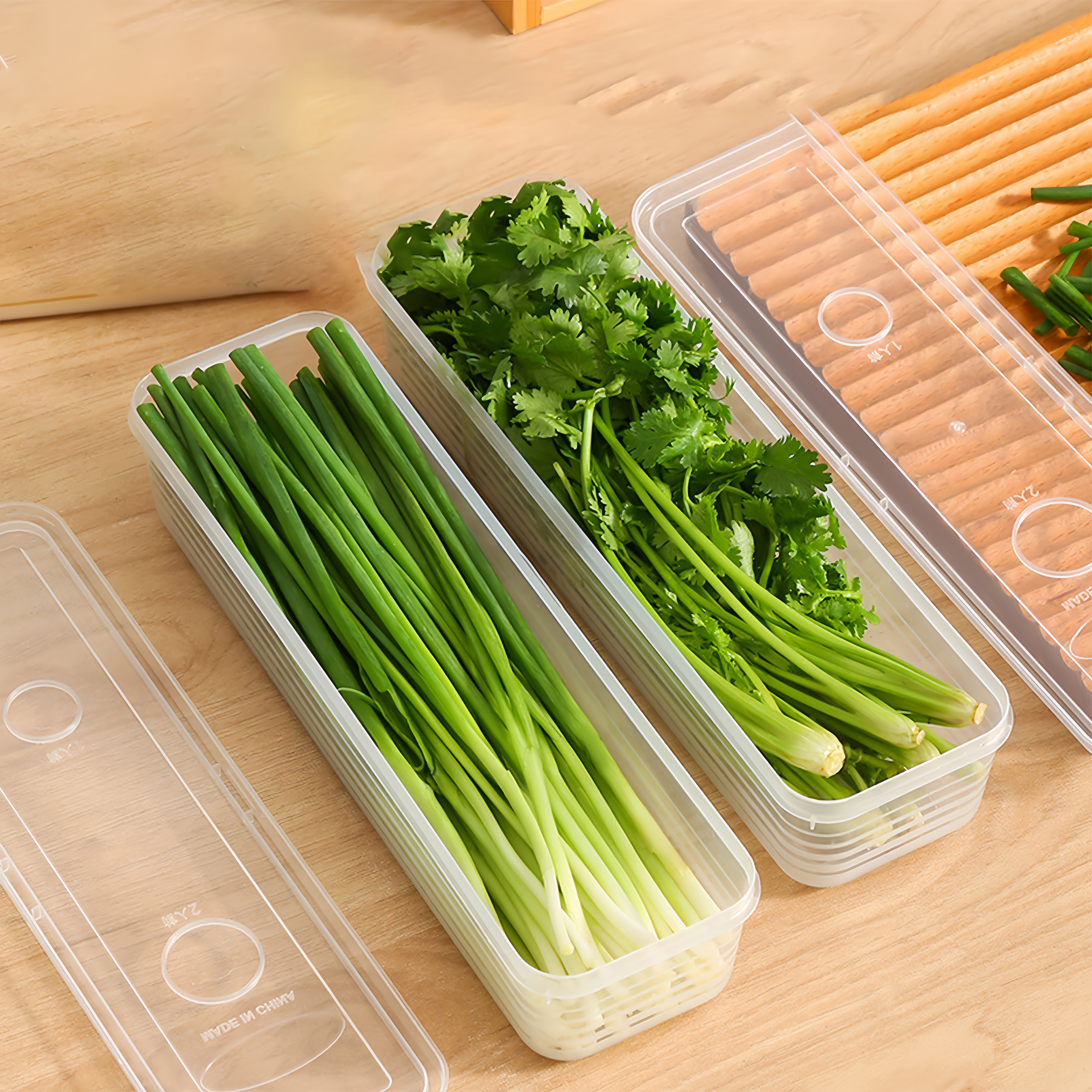 2/4/6pcs Food Vegetable Storag - Food Storage Plastic Boxes 评论和价格