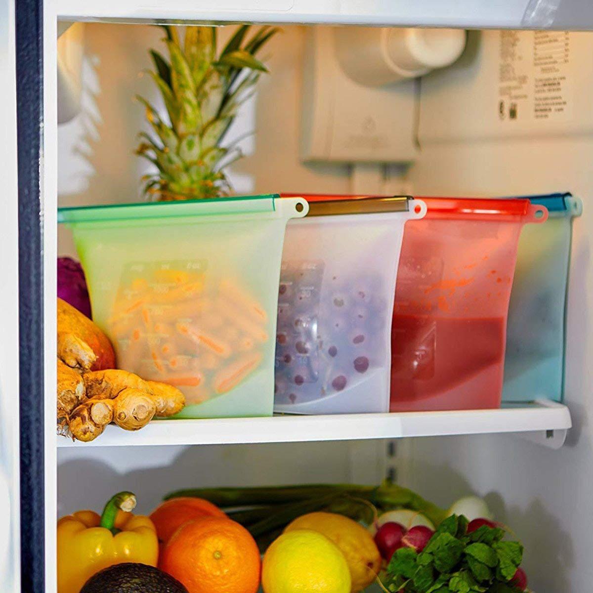 5pcs Silicone Food Storage Con - Food Storage Silicone Bags 评论和价格