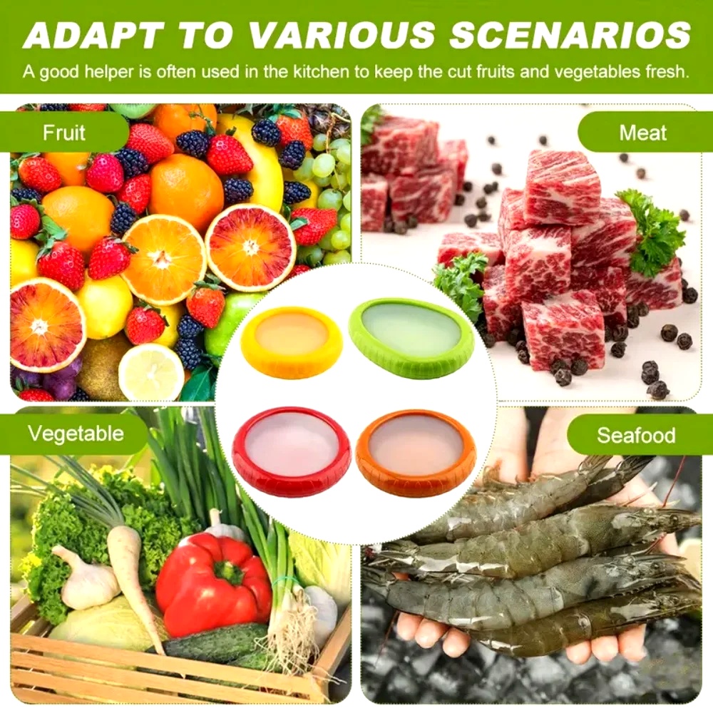 1pc/4pc silicone fruit and veg - Food Storage Silicone 评论和价格