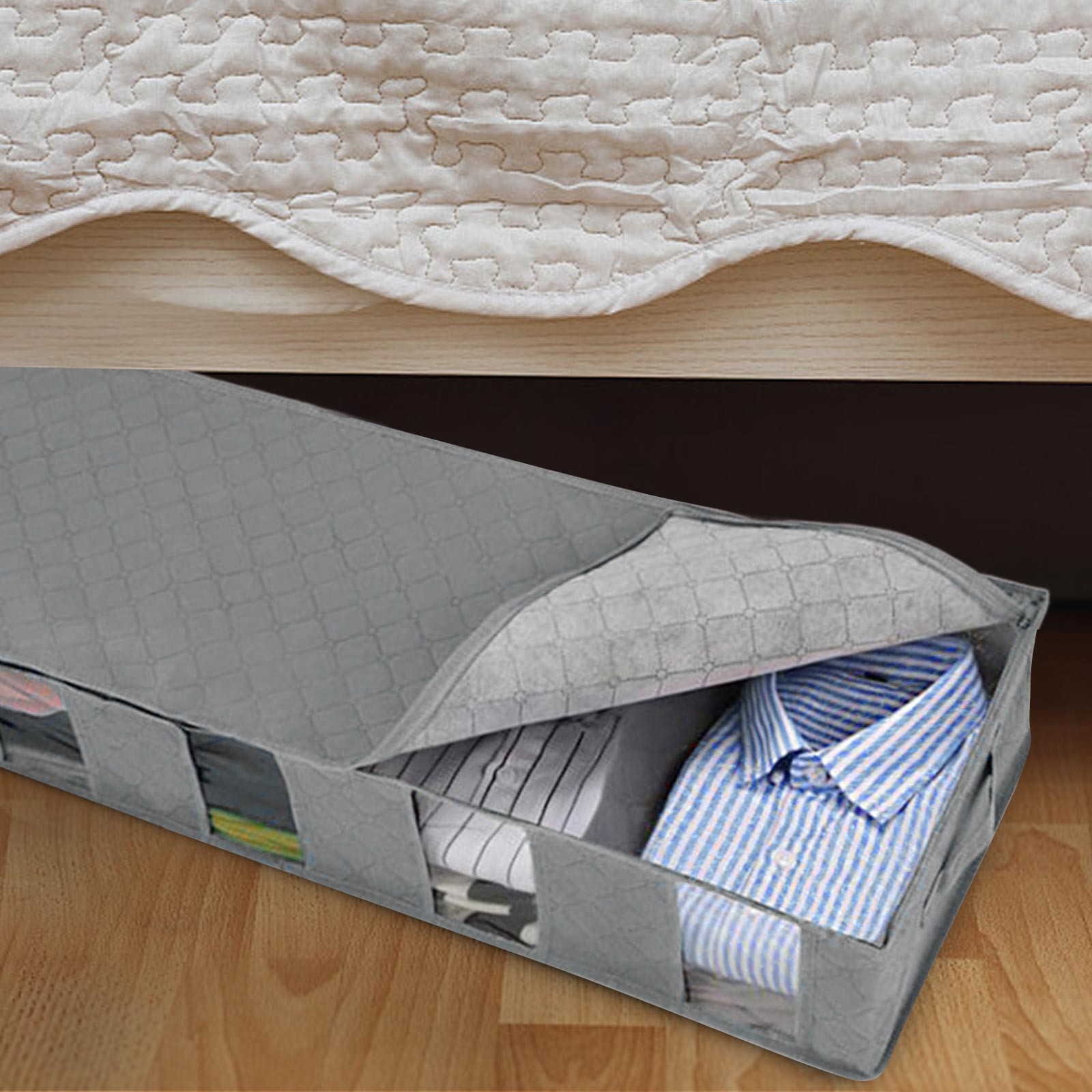 Under Bed Dust-Proof Storage O - Food Storage Under Bed 评论和价格