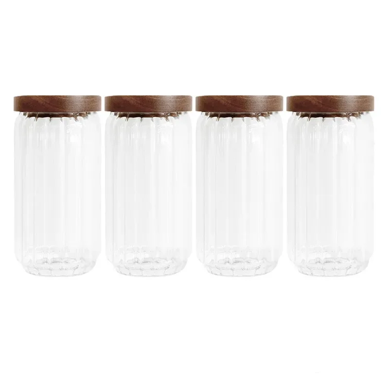Wood Lid Orgnizer Glass Airtig - Airtight Cereal Jar 评论和价格