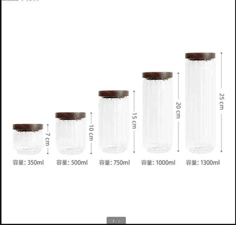 Wood Lid Orgnizer Glass Airtig - Airtight Cereal Jar 评论和价格