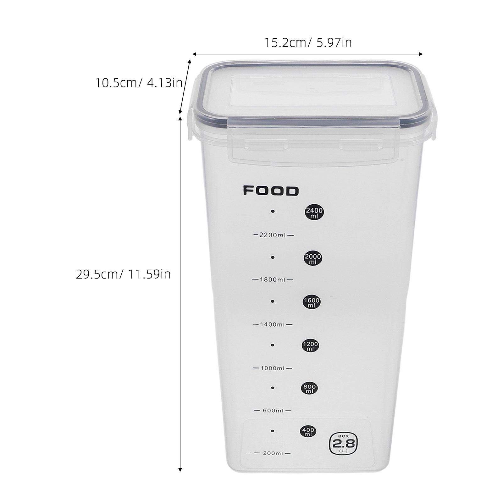 2Pcs Transparent Grain Storage - Airtight Cereal Jar 评论和价格