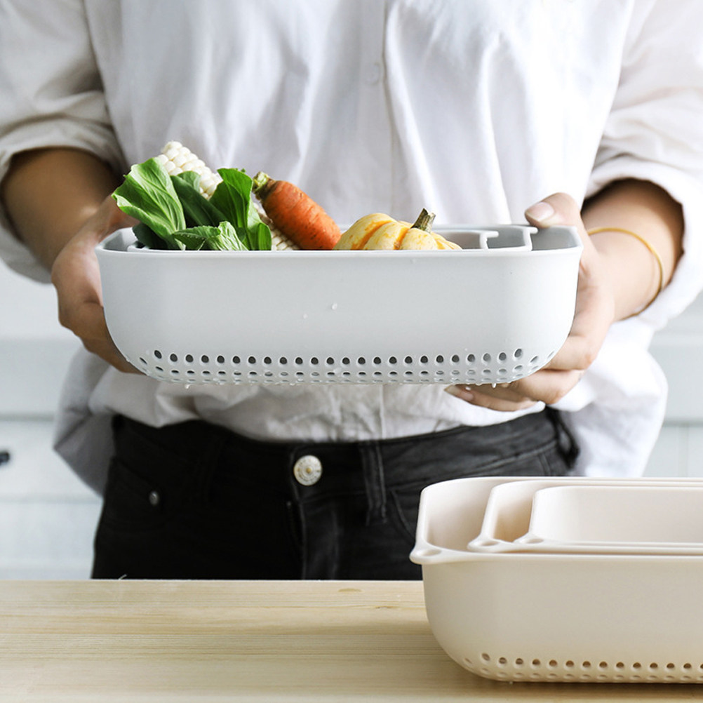 3Pcs Drain Basket Set Multipur - Food Storage Food Safety 评论和价格