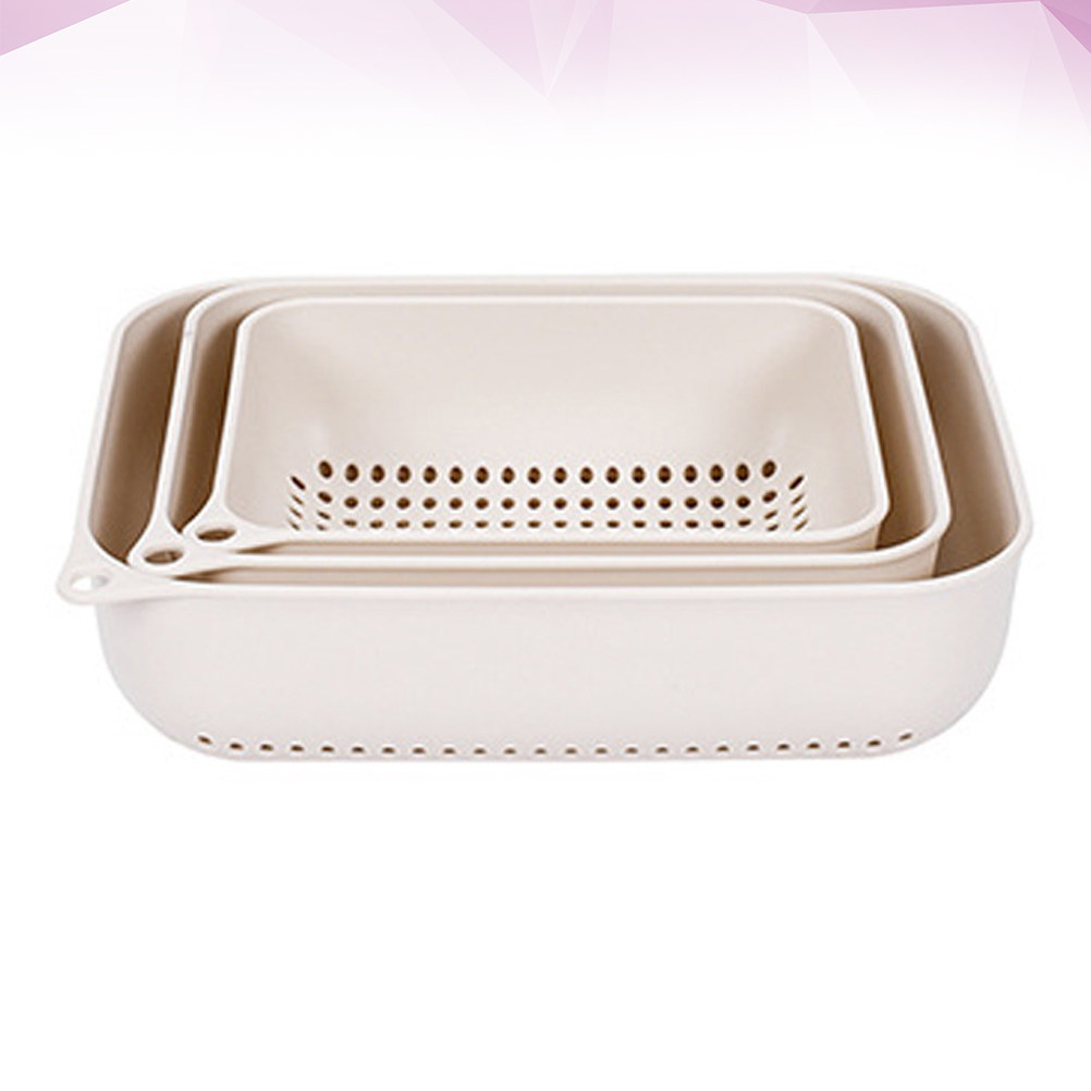 3Pcs Drain Basket Set Multipur - Food Storage Food Safety 评论和价格