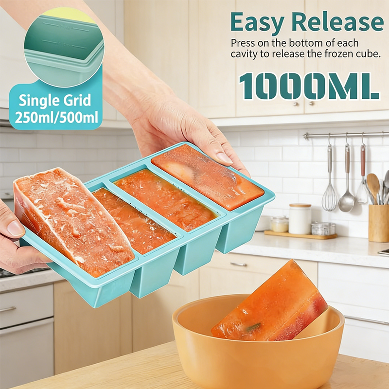 Silicone Ice Tray Mold 250ml 5 - Xxl Food Storage Container 评论和价格