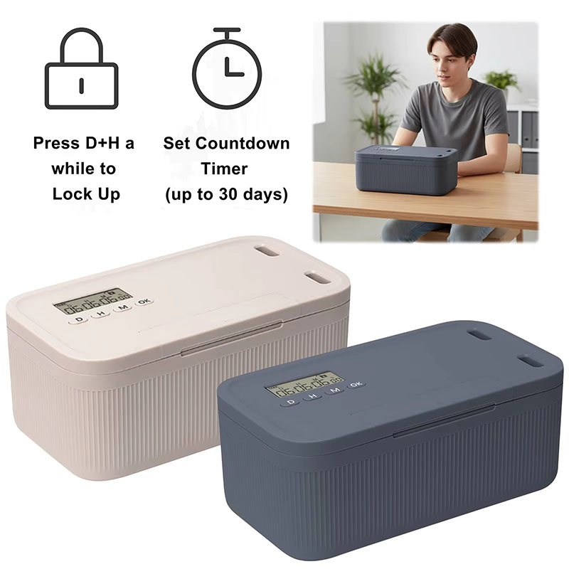 Lock Box with Timer Phone Lock - Food Storage Food Safety 评论和价格
