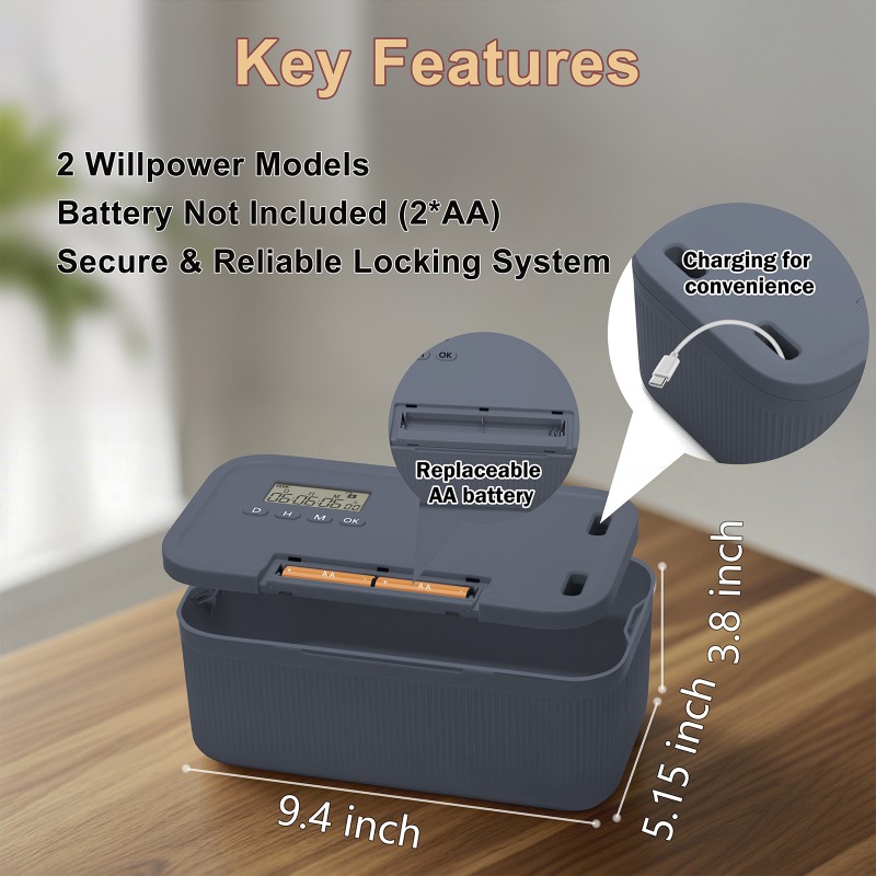 Lock Box with Timer Phone Lock - Food Storage Food Safety 评论和价格