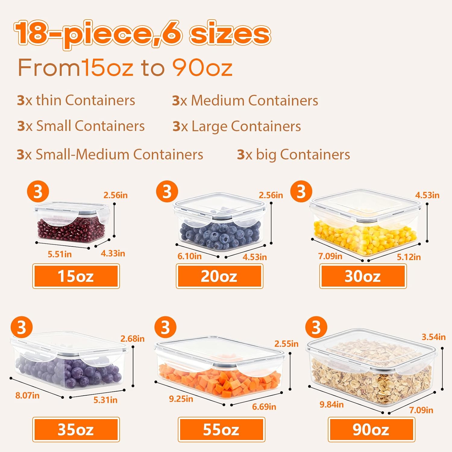 36 Piece Airtight Food Storage - Airtight Cereal Jar 评论和价格