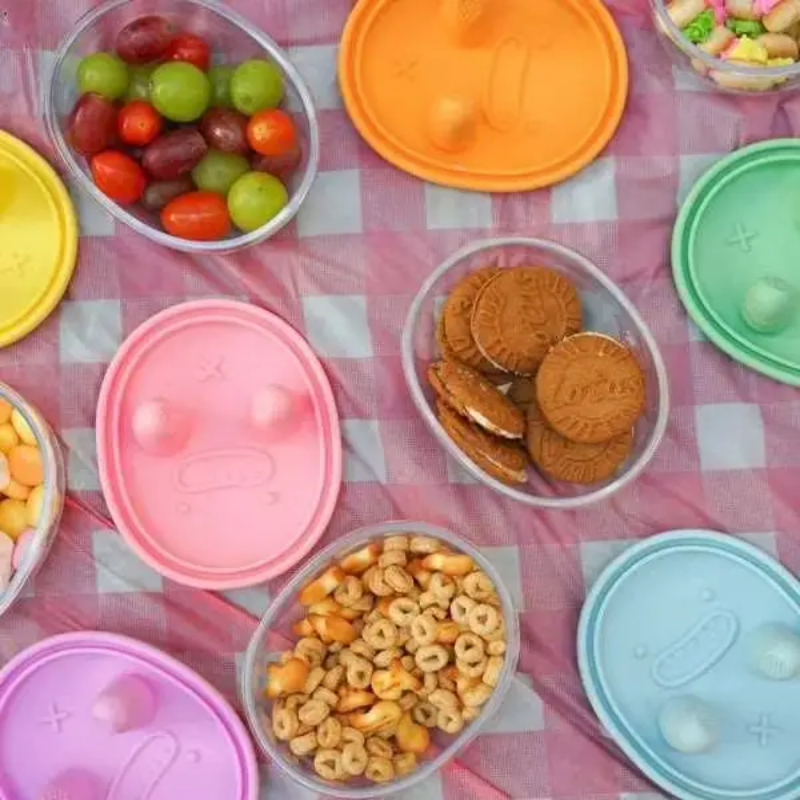 Hands-Free Snack Box, No Crumb - Food Storage Silicone 评论和价格