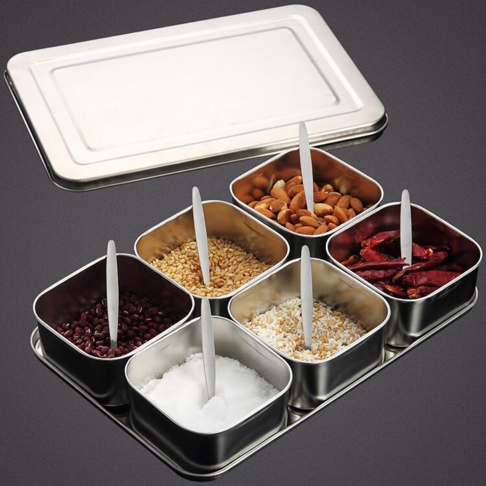 6/8 Grid Seasoning Storage Box - Food Storage And Preparation 评论和价格