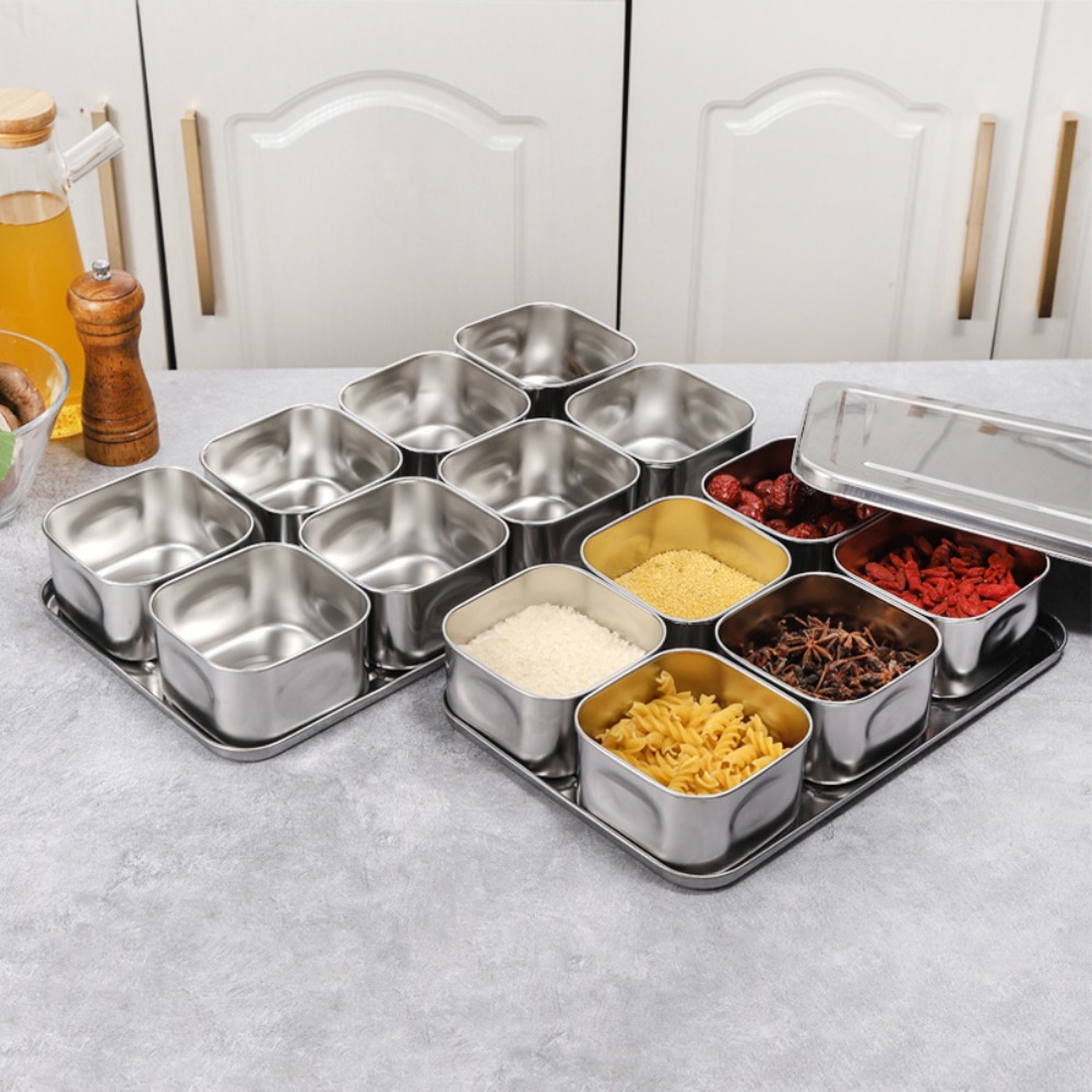 6/8 Grid Seasoning Storage Box - Food Storage And Preparation 评论和价格