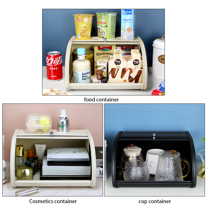 Metal Bread Box Black bread Bi - Xxl Food Storage Container 评论和价格