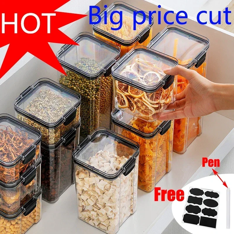 460-1800ml Sets Stackable Kitc - Airtight Cereal Jar 评论和价格