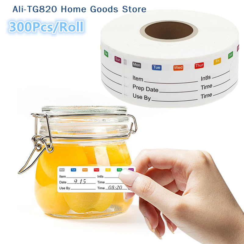 300Pcs/Roll Kitchen Date Food  - Food Storage Expiration Dates 评论和价格