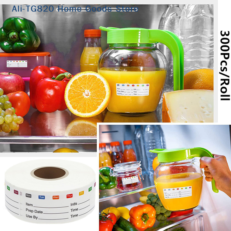 300Pcs/Roll Kitchen Date Food  - Food Storage Expiration Dates 评论和价格