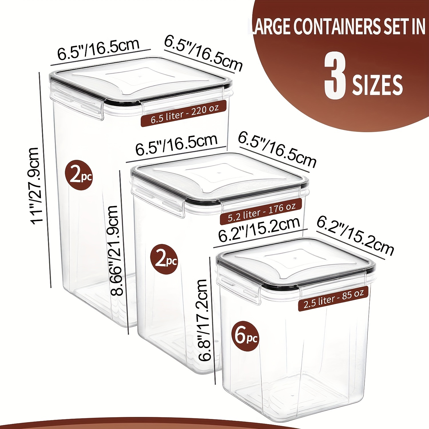 Skroam Large Airtight Food Sto - Food Storage Without Pantry 评论和价格