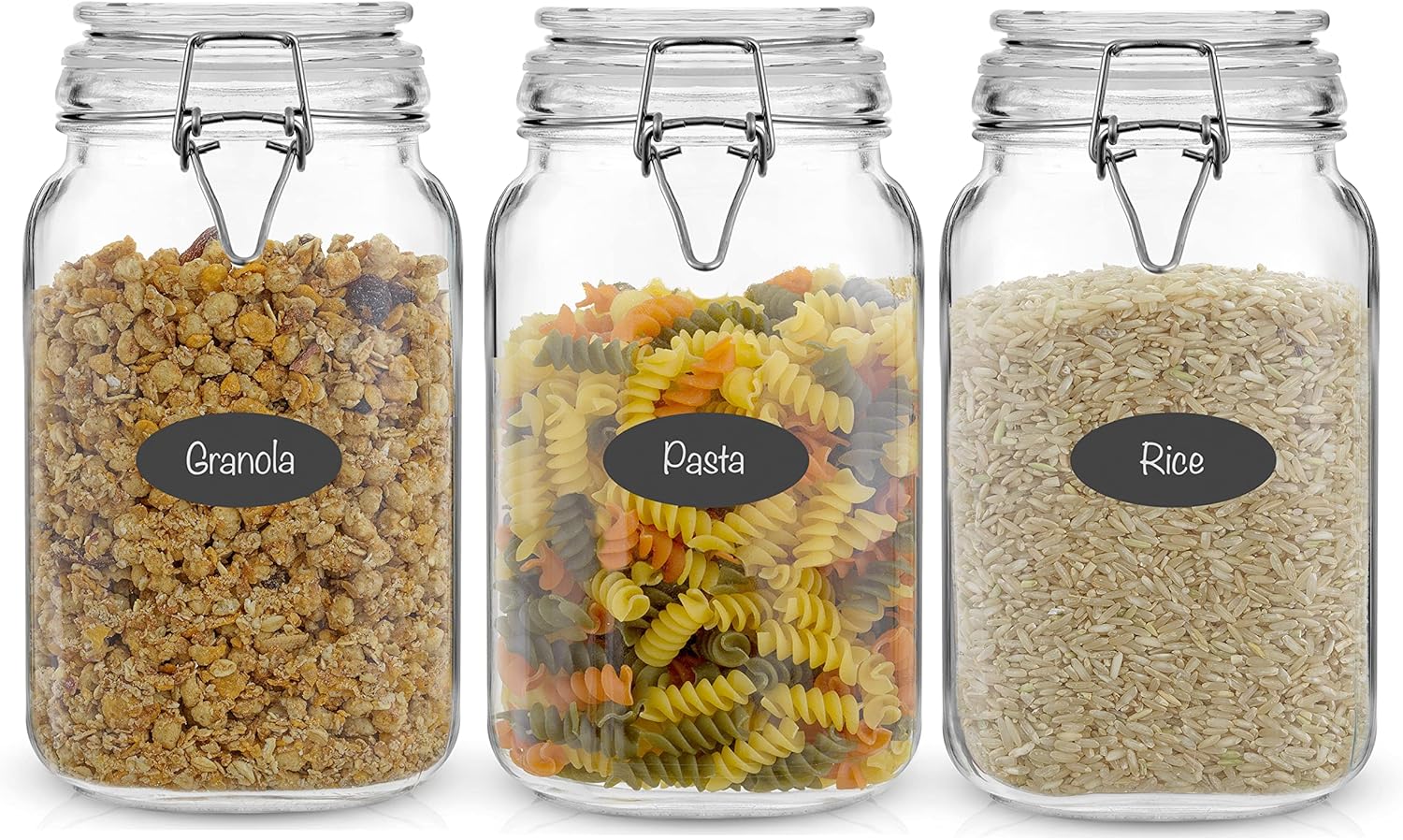 Airtight Glass Jars with Lids  - Food Storage Silicone 评论和价格