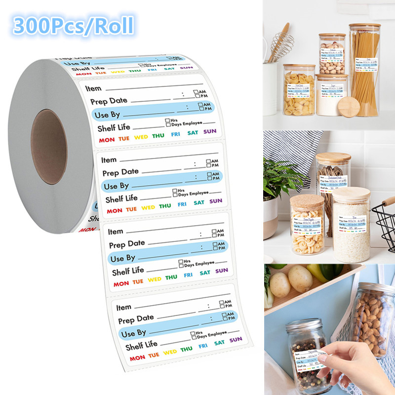 300Pcs/Roll Kitchen Date Food  - Food Storage Expiration Dates 评论和价格