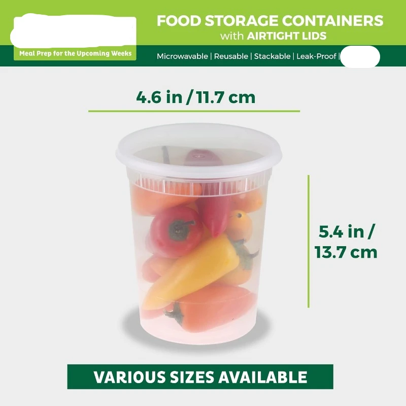 [24 Set] 8oz-32 Oz Plastic Del - Food Storage Plastic Boxes 评论和价格