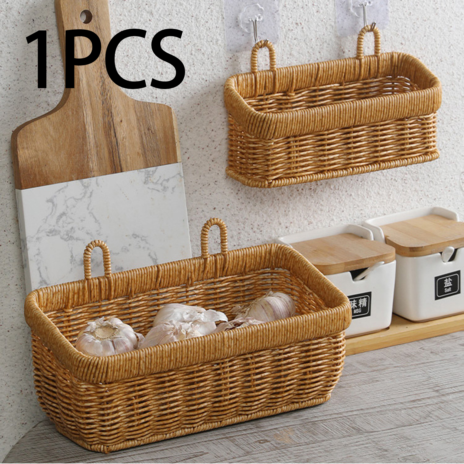 Storage Basket Wall Hanging Wo - Food Storage In Plants 评论和价格