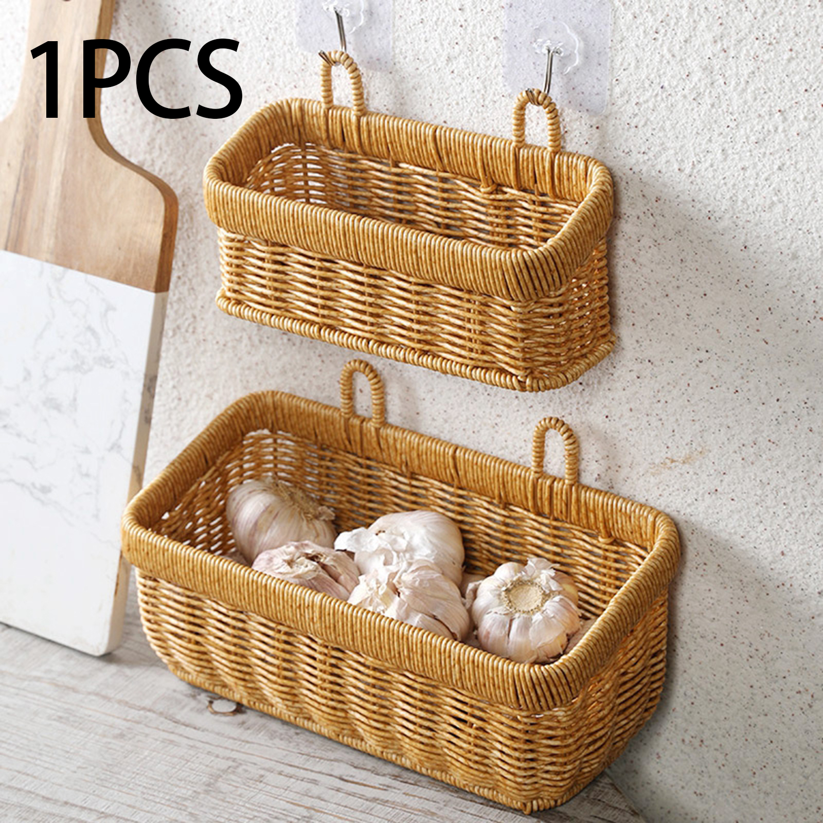 Storage Basket Wall Hanging Wo - Food Storage In Plants 评论和价格