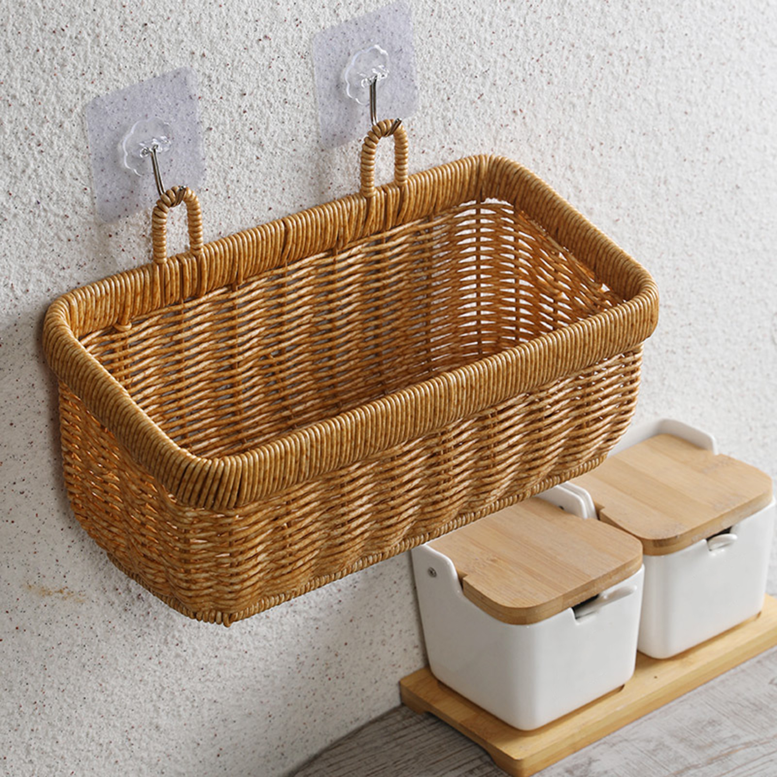 Storage Basket Wall Hanging Wo - Food Storage In Plants 评论和价格