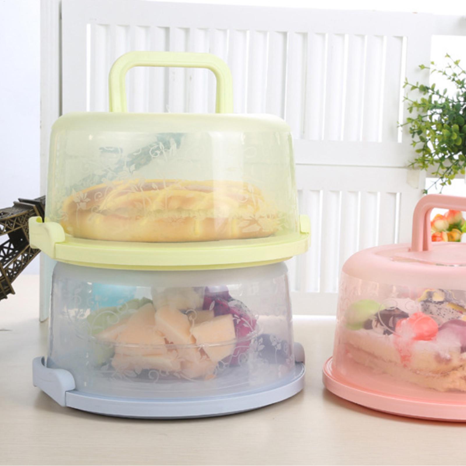 Handheld Cake Carrier Reusable - Food Storage Plastic Boxes 评论和价格