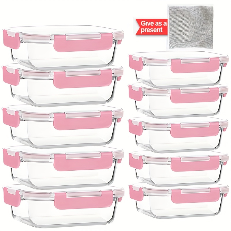 10-Piece Glass Storage Set wit - Food Storage Without Pantry 评论和价格