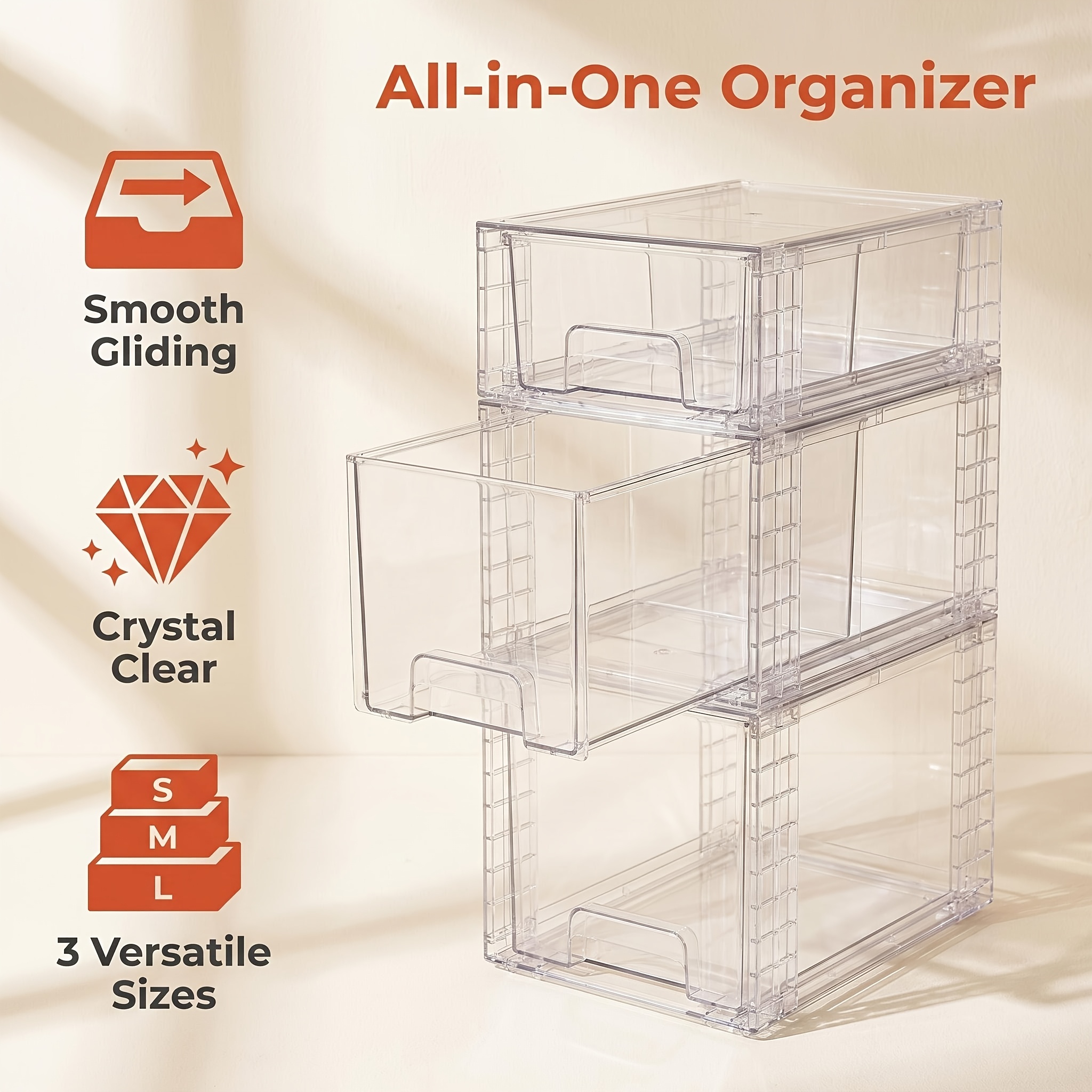 3/4pcs Clear Stackable Storage - Food Storage Without Pantry 评论和价格