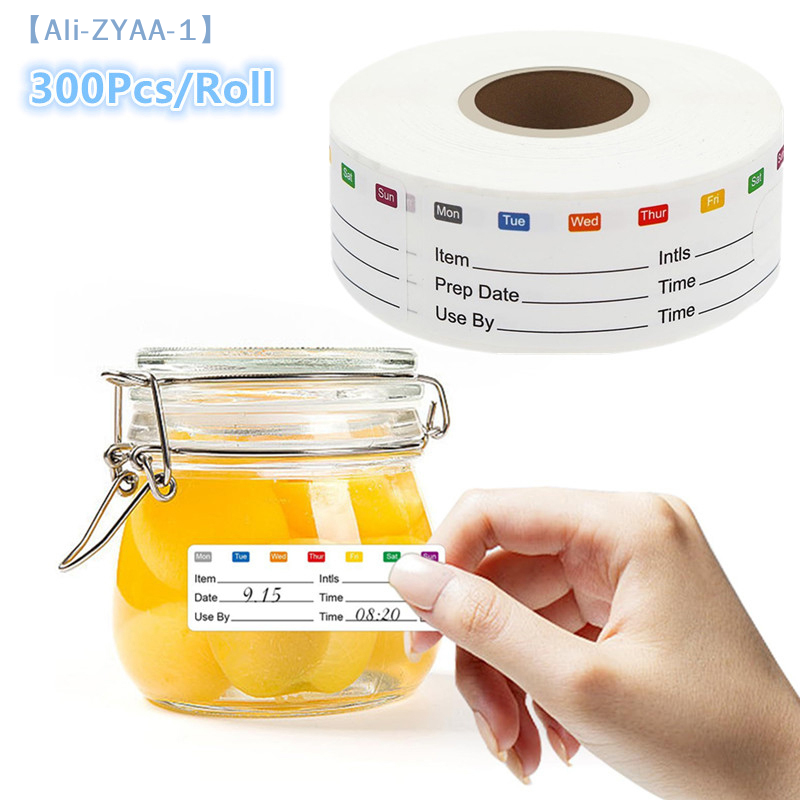 【ZYAA-1】300Pcs/Roll Kitchen Da - Food Storage Expiration Dates 评论和价格
