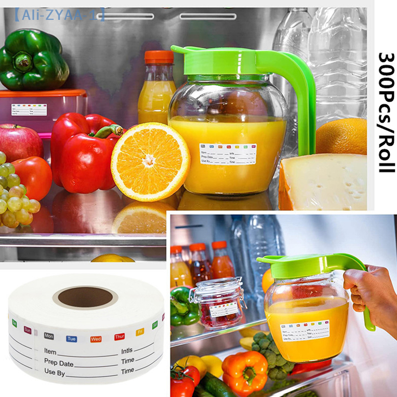 【ZYAA-1】300Pcs/Roll Kitchen Da - Food Storage Expiration Dates 评论和价格