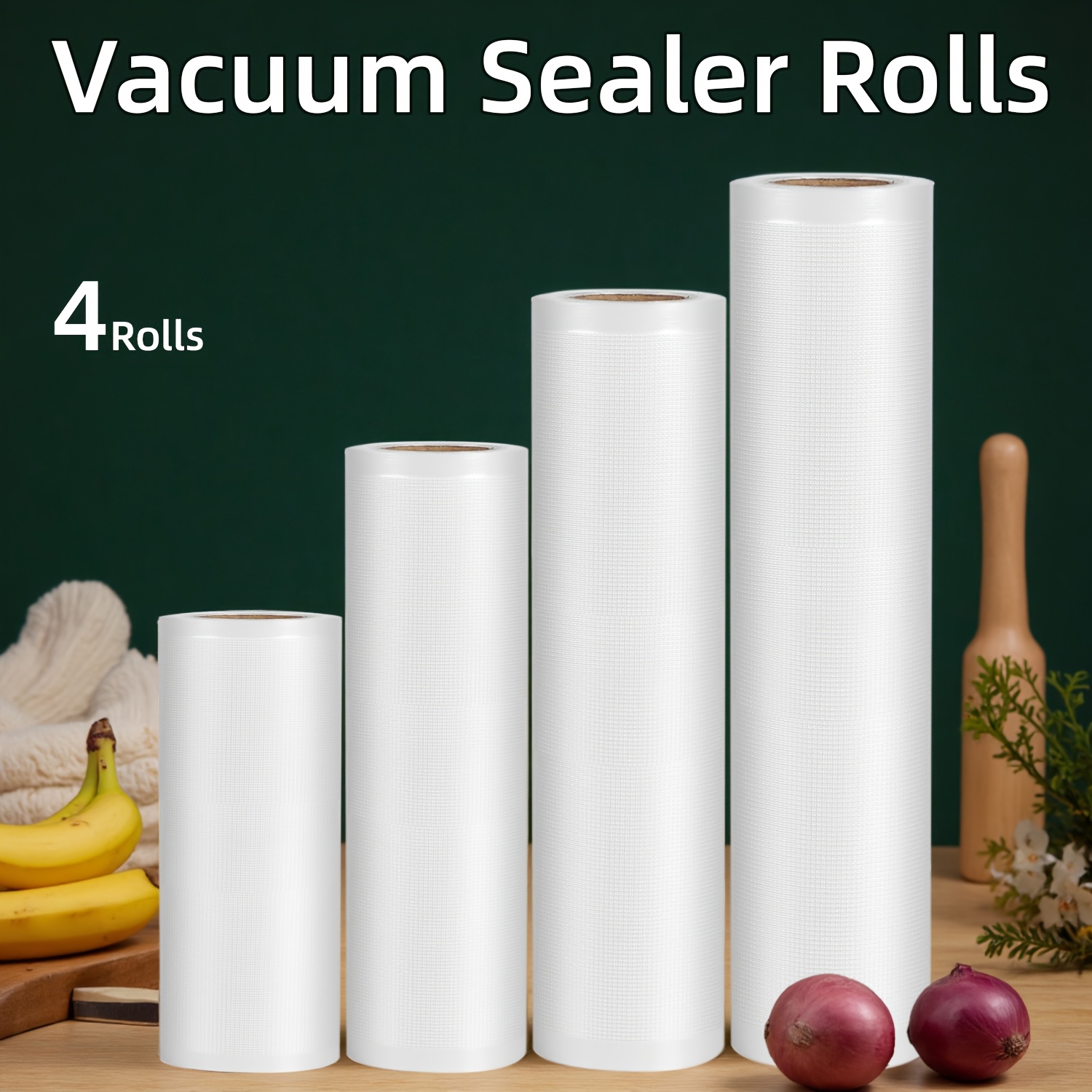 4-Pack Vacuum Sealer Rolls: He - Food Storage Vacuum Seal 评论和价格