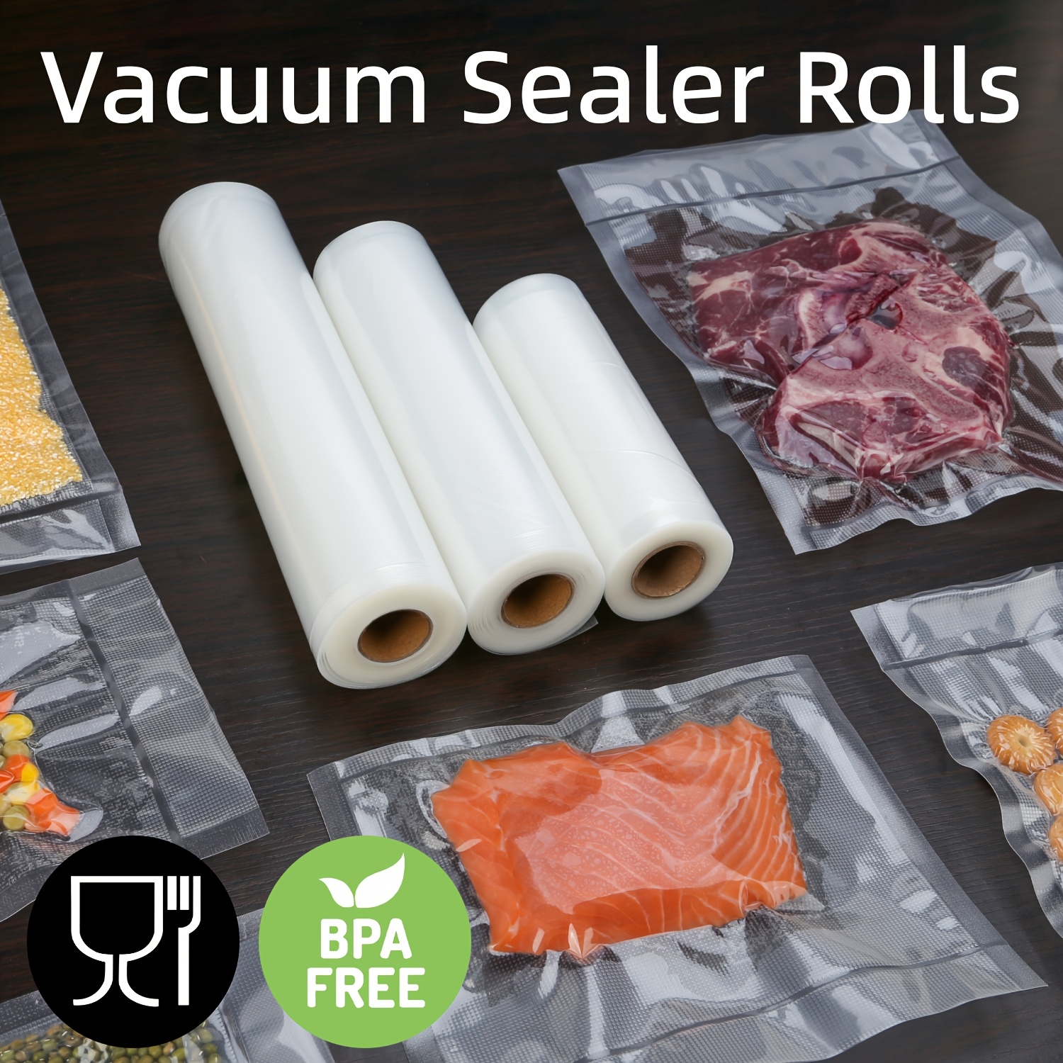 4-Pack Vacuum Sealer Rolls: He - Food Storage Vacuum Seal 评论和价格