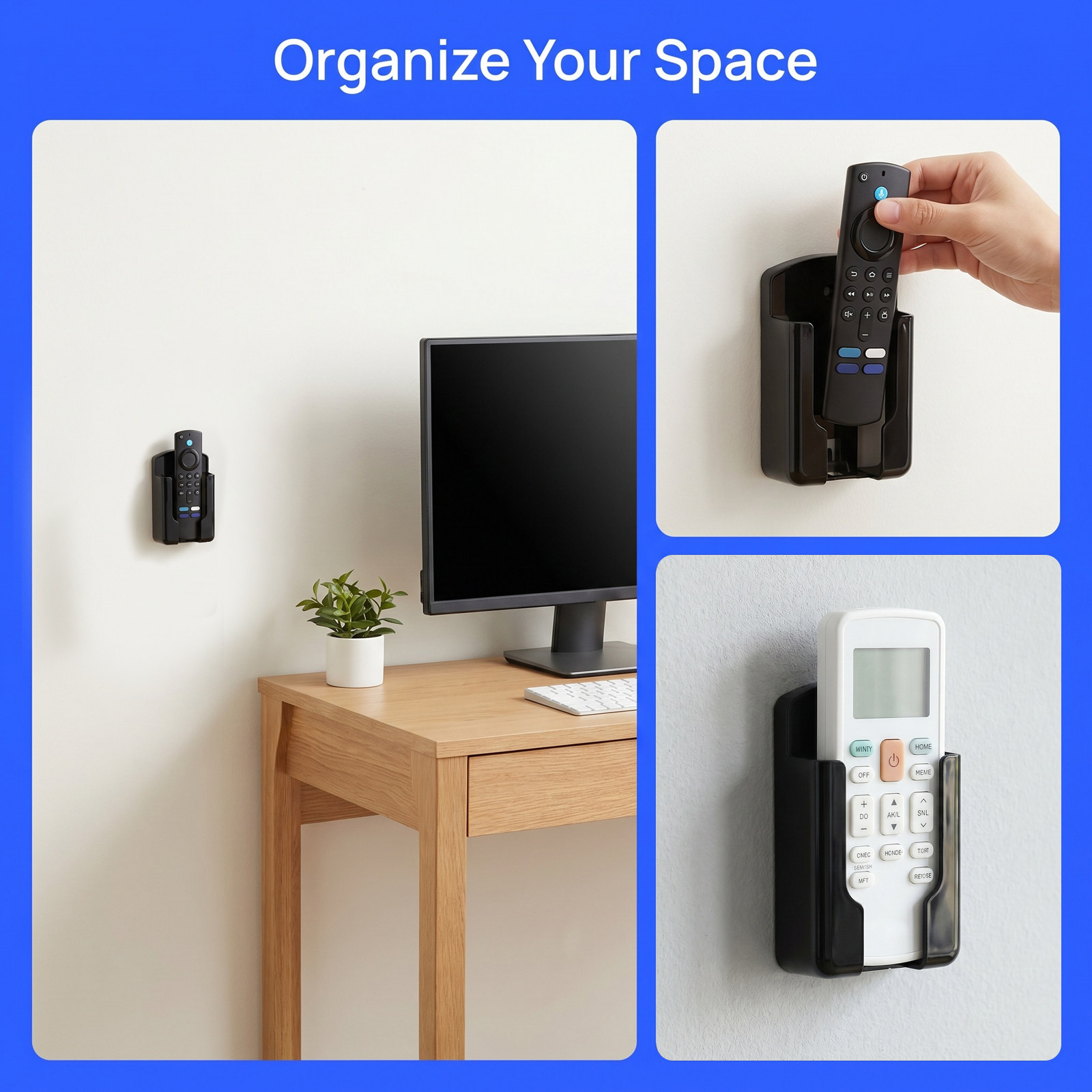 4Pcs Remote Control Wall Holde - Food Storage Plastic Boxes 评论和价格