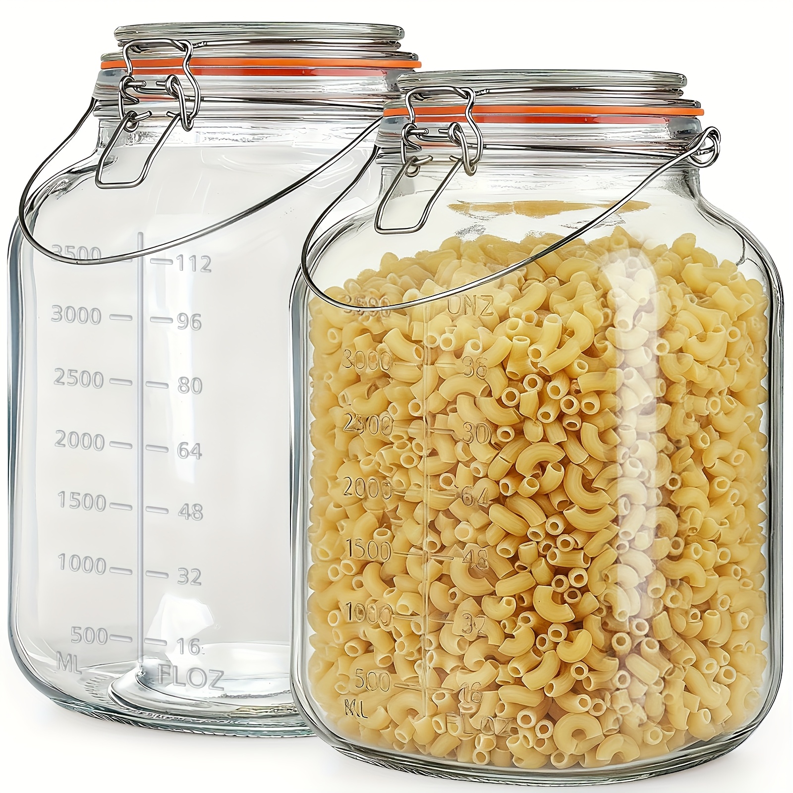 2 Pack 1 Gallon Glass Jar with - Food Storage Without Pantry 评论和价格