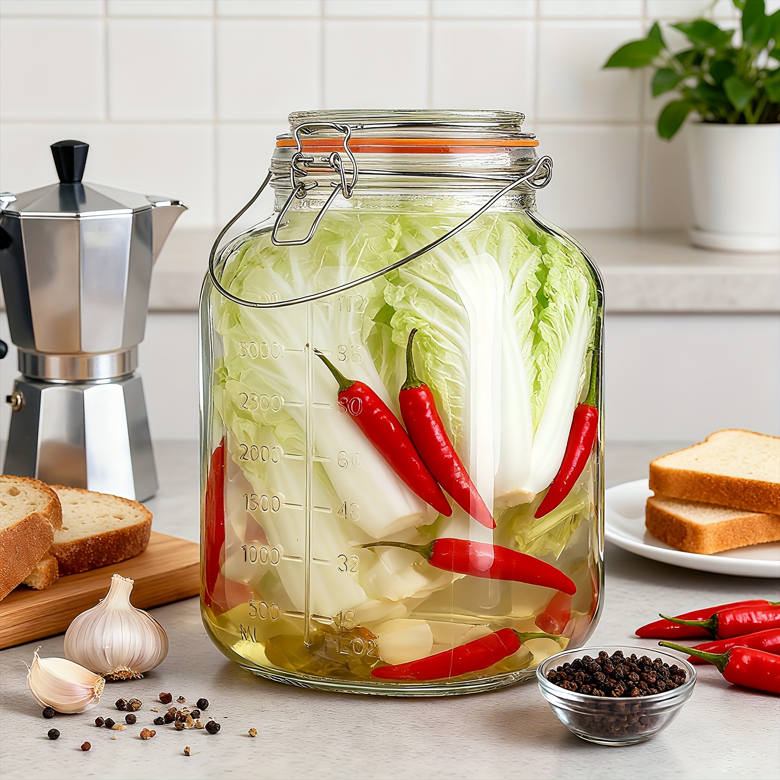 2 Pack 1 Gallon Glass Jar with - Food Storage Without Pantry 评论和价格