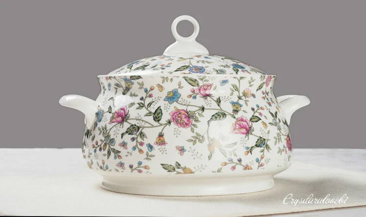 9 Inch, Bone China Tureen for  - Food Storage In Plants 评论和价格