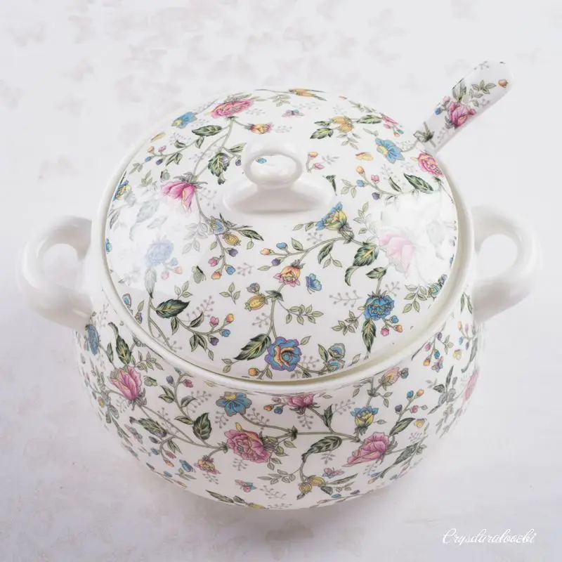 9 Inch, Bone China Tureen for  - Food Storage In Plants 评论和价格