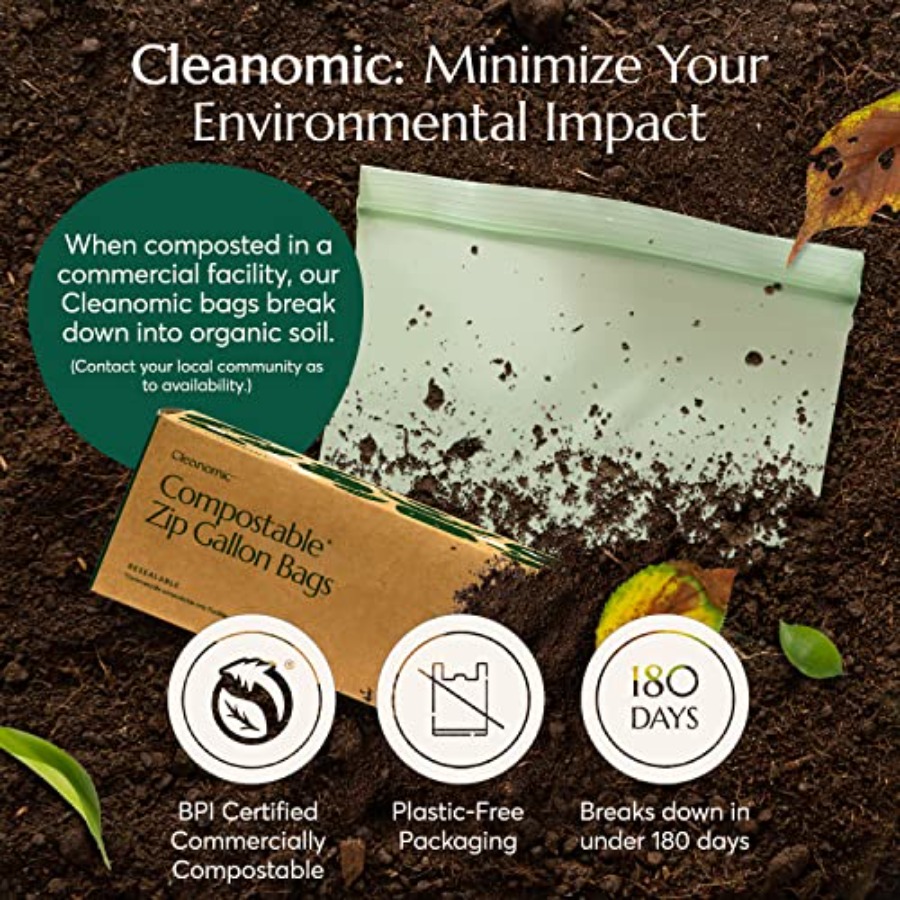 Compostable Gallon Size Food S - Food Storage Silicone Bags 评论和价格
