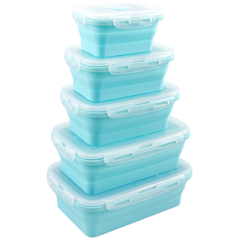 Foldable Silicone Lunch Box Se - Food Storage Silicone 评论和价格